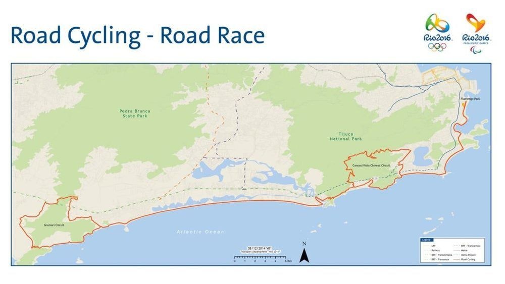 Rio Olympics Course Map Womens road race 2016
